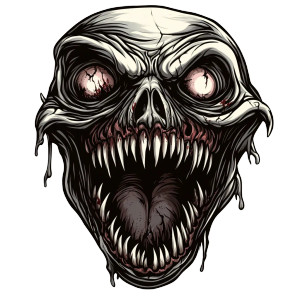 Horror Logo Vinyl Car Decal Sticker – Waterproof & UV-Resistant 8"