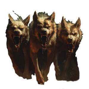 Angry Cerberus Vinyl Car Decal Sticker – Waterproof & UV-Resistant 8"