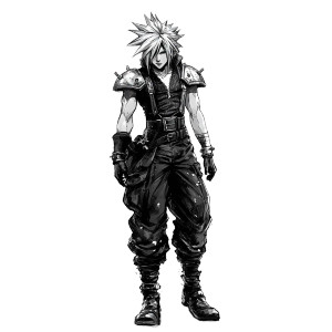 Final Fantasy Vii Cloud Vinyl Car Decal Sticker – Waterproof & UV-Resistant 8"