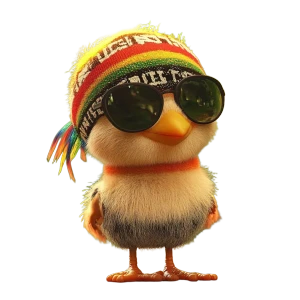 Rasta Chick Pixar Vinyl Car Decal Sticker – Waterproof & UV-Resistant 8"