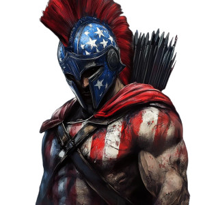 Patriotic Spartan Warrior Vinyl Car Decal Sticker – Waterproof & UV-Resistant 8"