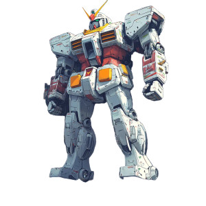 Gundam Display Stand Vinyl Car Decal Sticker – Waterproof & UV-Resistant 8"