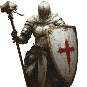 Androgynous White Knight Vinyl Car Decal Sticker – Waterproof & UV-Resistant 8"