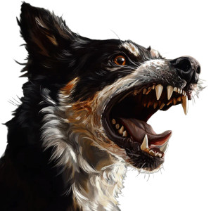 Mean Barking Dog Vinyl Car Decal Sticker – Waterproof & UV-Resistant 8"