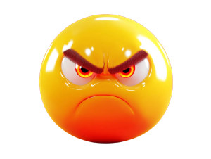 Angry Emoji Face V2 Vinyl Car Decal Sticker – Waterproof & UV-Resistant 8"