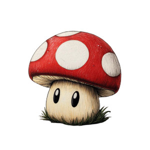 Fat Power Mushroom Vinyl Car Decal Sticker – Waterproof & UV-Resistant 8"