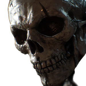 Menacing Skeleton Close-Up Vinyl Car Decal Sticker – Waterproof & UV-Resistant 8"