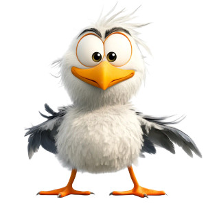 Ringo The Seagull Vinyl Car Decal Sticker – Waterproof & UV-Resistant 8"