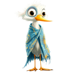 Ukrainian Stork Disney Vinyl Car Decal Sticker – Waterproof & UV-Resistant 8"