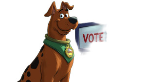 Scooby Voting Vinyl Car Decal Sticker – Waterproof & UV-Resistant 8"