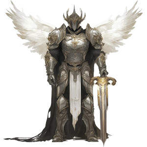 Divine Paladin Warrior Vinyl Car Decal Sticker – Waterproof & UV-Resistant 8"