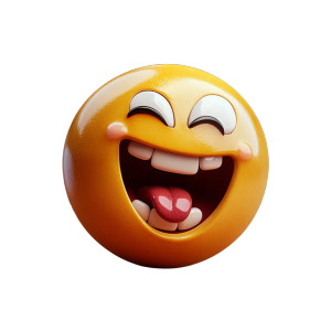 Big Laughter Emoji Vinyl Car Decal Sticker – Waterproof & UV-Resistant 8"
