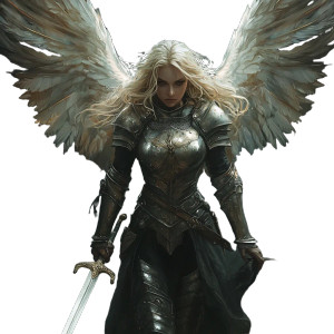 Angel Paladin Vinyl Car Decal Sticker – Waterproof & UV-Resistant 8"