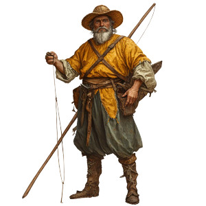 Medieval Fisherman Vinyl Car Decal Sticker – Waterproof & UV-Resistant 8" Medieval Fisherman Vinyl Car Decal Sticker – Waterproof & UV-Resistant 8"