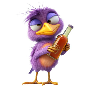 Drunk Baby Heron Vinyl Car Decal Sticker – Waterproof & UV-Resistant 8"