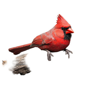 Cardinal Figurine Vinyl Car Decal Sticker – Waterproof & UV-Resistant 8"