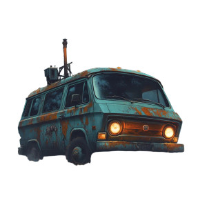 Mystery Machine V2 Vinyl Car Decal Sticker – Waterproof & UV-Resistant 8"