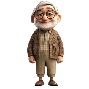 Elderly Tailor Farid Vinyl Car Decal Sticker – Waterproof & UV-Resistant 8"