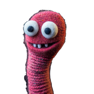 Muppet Worm Vinyl Car Decal Sticker – Waterproof & UV-Resistant 8"