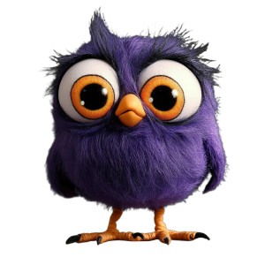 Purple Fat Bird Vinyl Car Decal Sticker – Waterproof & UV-Resistant 8"