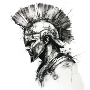 Spartan Helmet Tattoo V2 Vinyl Car Decal Sticker – Waterproof & UV-Resistant 8"