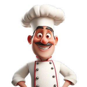 Funny Pixar Chef Vinyl Car Decal Sticker – Waterproof & UV-Resistant 8"