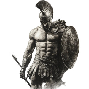 Spartan Warrior V64 Vinyl Car Decal Sticker – Waterproof & UV-Resistant 8"