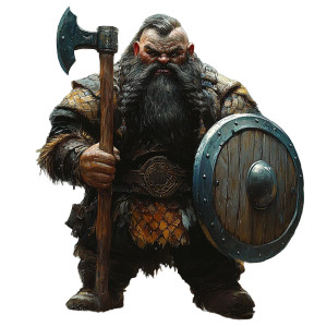 Angry Dwarf Viking Vinyl Car Decal Sticker – Waterproof & UV-Resistant 8"