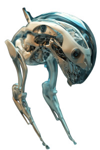 Futuristic Mechanical Creature V2 Vinyl Car Decal Sticker – Waterproof & UV-Resistant 8"