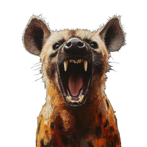 Red Faced Hyena Vinyl Car Decal Sticker – Waterproof & UV-Resistant 8"