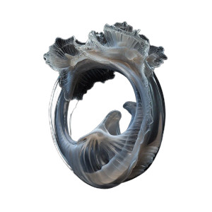 Futuristic Organic Earring Vinyl Car Decal Sticker – Waterproof & UV-Resistant 8"