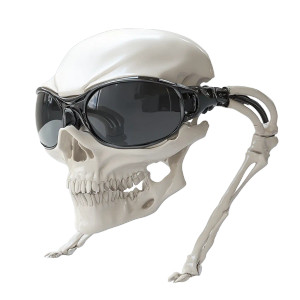 Alien Bone Glasses Vinyl Car Decal Sticker – Waterproof & UV-Resistant 8"