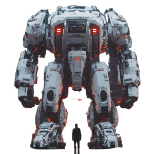 Futuristic Bipedal Mech Vinyl Car Decal Sticker – Waterproof & UV-Resistant 8" Futuristic Bipedal Mech Vinyl Car Decal Sticker – Waterproof & UV-Resistant 8"