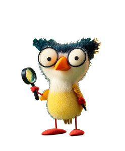 Fuzzy Woodpecker Detective Vinyl Car Decal Sticker – Waterproof & UV-Resistant 8"