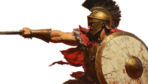 Spartan Battle Stance Vinyl Car Decal Sticker – Waterproof & UV-Resistant 8"