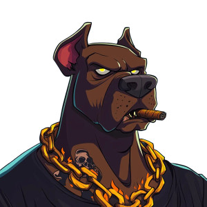 Tough Cartoon Canine Vinyl Car Decal Sticker – Waterproof & UV-Resistant 8"