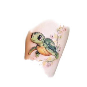 Cute Turtle Tattoo Vinyl Car Decal Sticker – Waterproof & UV-Resistant 8" Cute Turtle Tattoo Vinyl Car Decal Sticker – Waterproof & UV-Resistant 8"