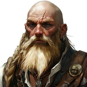 Bald Dwarf Pirate Vinyl Car Decal Sticker – Waterproof & UV-Resistant 8"