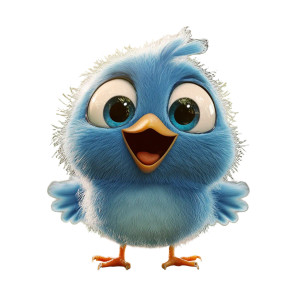 Happy Blue Bird Vinyl Car Decal Sticker – Waterproof & UV-Resistant 8"