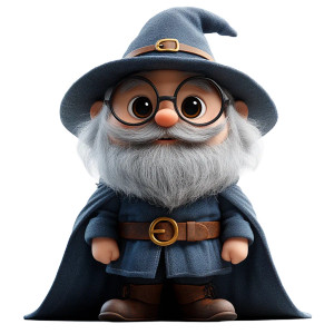 Friendly Storybook Wizard Vinyl Car Decal Sticker – Waterproof & UV-Resistant 8"