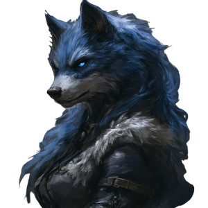 Blue Fur Werewolf Vinyl Car Decal Sticker – Waterproof & UV-Resistant 8"