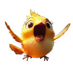 Cute Bird Character V2 Vinyl Car Decal Sticker – Waterproof & UV-Resistant 8"