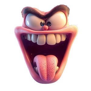 3D Cartoon Tongue Vinyl Car Decal Sticker – Waterproof & UV-Resistant 8"