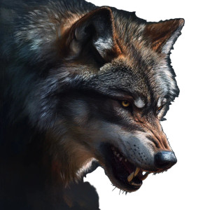 Aggressive Wolf V9 Vinyl Car Decal Sticker – Waterproof & UV-Resistant 8"