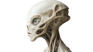 Futuristic Alien Person Vinyl Car Decal Sticker – Waterproof & UV-Resistant 8"