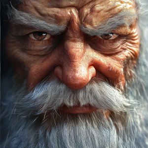 Playful Wise Elder Vinyl Car Decal Sticker – Waterproof & UV-Resistant 8"