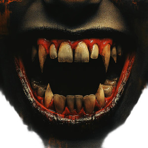 Dracula'S Teeth Vinyl Car Decal Sticker – Waterproof & UV-Resistant 8"