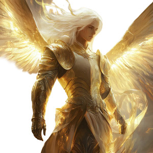 Golden Angel V3 Vinyl Car Decal Sticker – Waterproof & UV-Resistant 8" Golden Angel V3 Vinyl Car Decal Sticker – Waterproof & UV-Resistant 8"