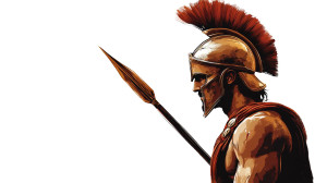 Ancient Greek Hero V2 Vinyl Car Decal Sticker – Waterproof & UV-Resistant 8"