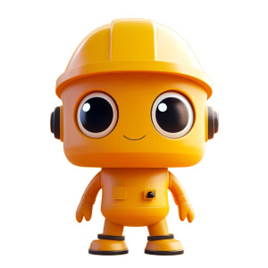 Cute Cartoon Bot Vinyl Car Decal Sticker – Waterproof & UV-Resistant 8"